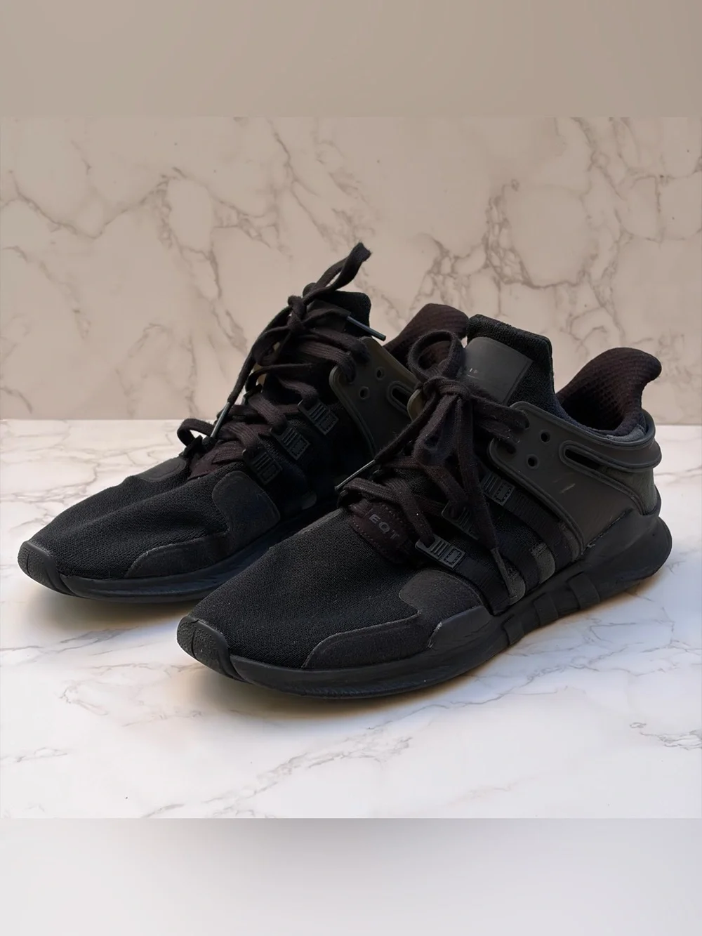 Adidas EQT Support Adv/91-16 Triple Black Athletic Shoes Men’s Size 12